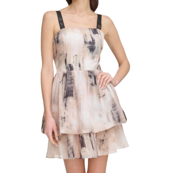 Dkny Dresses & Skirts - NWT DKNY Abstract Layered Mini Dress - Organza Gorset
